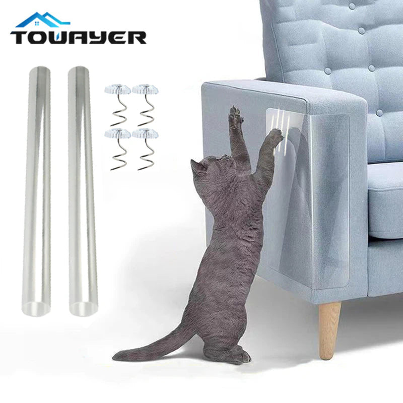 2/4PCS Cat Furniture Protectors Sofa Cat Scratch Protection Paw Pads Scraper Training Tape Cat Scratch Protector Sofa Protection