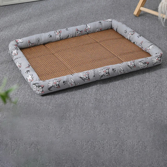 MADDEN Summer Cat Bed Lightweight Breathable Pet Rattan Mat Cat Nest Mat Ice Nest Dog Bed Cat Cool Nest Small Dogs